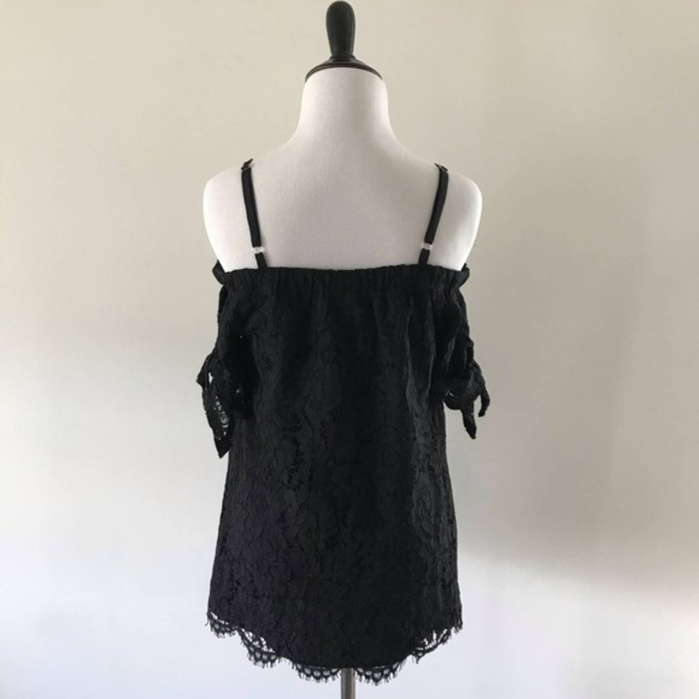 Miss Chievous Black Lace Off-the-Shoulder Top - Medium - Picture 4 of 6